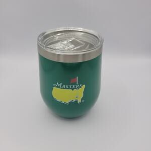 Masters Golf 12 oz Corkcicle Stemless wine cup insulated tumbler green